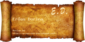 Erőss Dorina névjegykártya